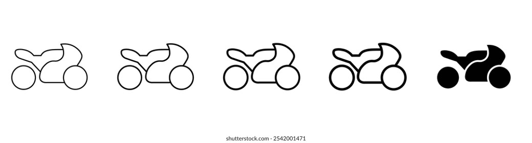 motorcycle icon Simple outline illustration