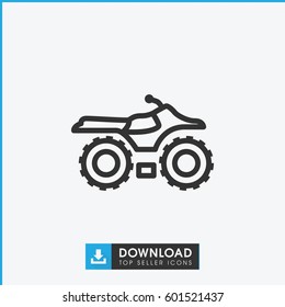 motorcycle icon. simple outline motorcycle vector icon. on white background.
