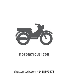 Motorcycle icon simple silhouette flat style vector illustration on white background.
