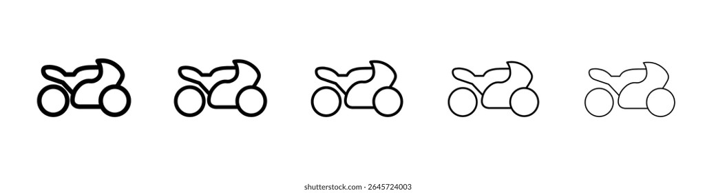 Icono de la motocicleta logotipo de contorno de Vector simple