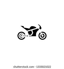 motorcycle icon solid. vehicle and transportation icon stock. vector illustration
