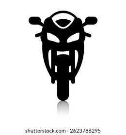 Motorcycle icon. Superbike, sport bike, high-performance motorbike. Vector icon isolated on white background