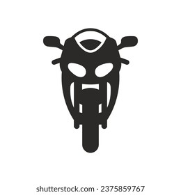 Motorcycle icon. Superbike, sportbike, high-performance bike. Vector icon isolated on white background.