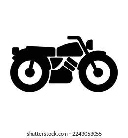 Motorcycle icon symbol isolated on white background. Editable EPS 10 graphic vector.