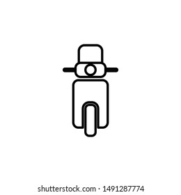 motorcycle icon, symbol line art template