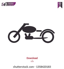 motorcycle icon symbol vector illustration on white background