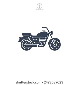 Motorcycle icon symbol vector illustration isolated on white background