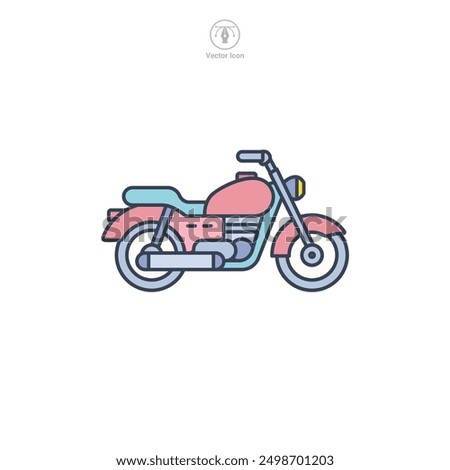 Motorcycle icon symbol vector illustration isolated on white background