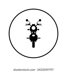 motorcycle icon template WHITE background
