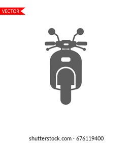 Motorcycle icon in trendy flat style isolated on white background. Symbol for your web site design, logo, app, UI. Vector illustration, EPS