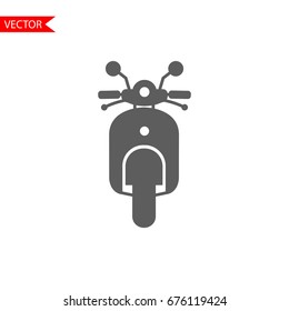 Motorcycle icon in trendy flat style isolated on white background. Symbol for your web site design, logo, app, UI. Vector illustration, EPS