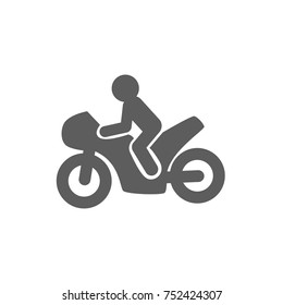 Motorcycle icon in trendy flat style isolated on white background. Symbol for your web site design, logo, app, UI. Vector illustration, EPS