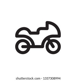 Motorcycle icon in trendy outline style design. Vector graphic illustration. Editable vector stroke. EPS 10.