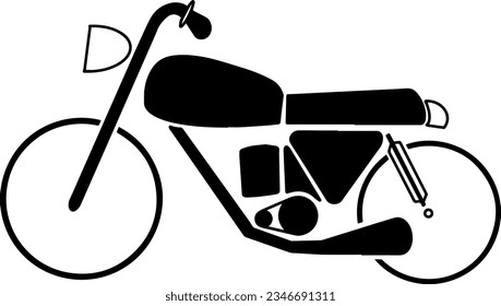 Motorcycle Icon, True Black Icon