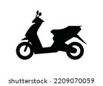 motorcycle icon vector. Automatic motorcycle silhouette. two wheeler illustration