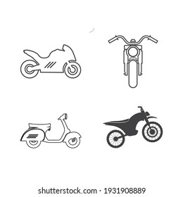 motorcycle Icon vector design illustration logo template