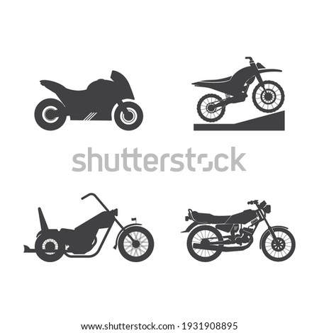 motorcycle Icon vector design illustration logo template