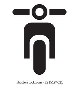 Motorcycle icon vector design template in black color isolated sign on white background