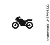 Motorcycle icon vector. EPS 10 editable vector