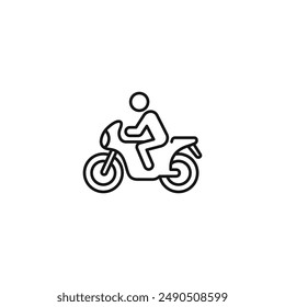 Motorcycle icon vector. EPS 10 editable vector