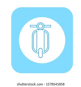 motorcycle icon vector formed with simple shapes