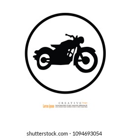 Motorcycle  icon. vector illustration.