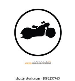 Motorcycle  icon. vector illustration.