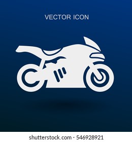 Ilustración vectorial de icono de motocicleta