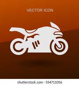 Ilustración vectorial de icono de motocicleta