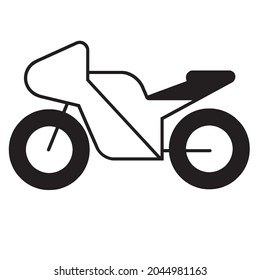 Motorcycle icon vector illustration isolated on white background.