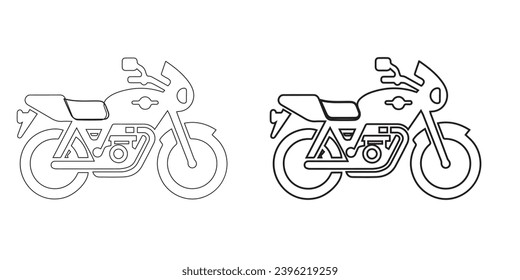 motorcycle icon vector illustration set