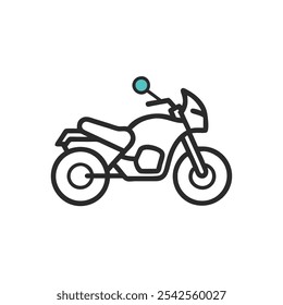 motorcycle icon vector illustration style