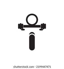 MOTORCYCLE ICON VECTOR ILLUSTRATION SYMBOL DESIGN 