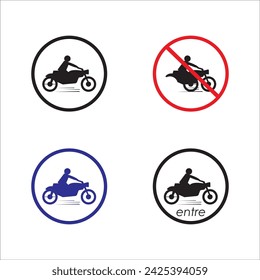 DISEÑO DE SÍMBOLO DE ILUSTRACIÓN VECTORIAL DE ICONO DE MOTOCICLETA