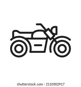 Motorradsymbol, Vektorbild. Kann auch für körperliche Fitness eingesetzt werden. Geeignet für mobile Apps, Web-Apps und Printmedien.