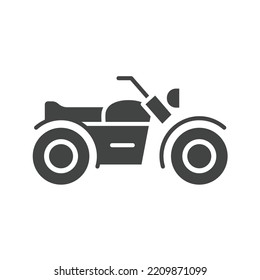 Imagen vectorial de icono de motocicleta. También se puede utilizar para vehículos. Adecuado para aplicaciones móviles, aplicaciones web y medios impresos.