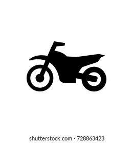 Motorcycle icon vector isolated on white background