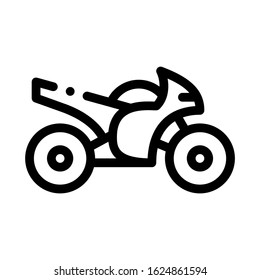 Motorcycle Icon Vector. Outline Motorcycle Sign. Isolated Contour Symbol Illustration
