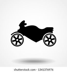 motorcycle icon vector, solid logo illustration, pictogram isolated on white