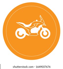 motorcycle icon vector, solid logo illustration, pictogram isolated on white