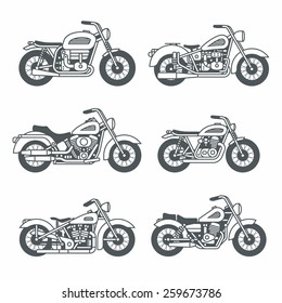 Motorcycle Icons set 