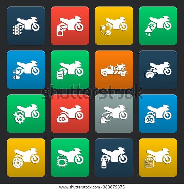 Motorcycle icons\
set.