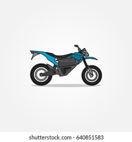 Motorcycle icons set in flat style design. Vector illustrations of different type retro motor vehicles