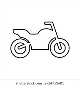 Iconos de la motocicleta. Ilustración vectorial de línea simple