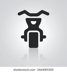 Motorcycle icons, vintage motorcycles, unique icons, and a bike logo with a silver background, Vector illustration