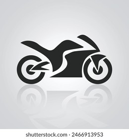 Motorcycle icons, vintage motorcycles, unique icons, and a bike logo with a silver background, Vector illustration
