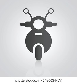 Motorcycle icons, vintage motorcycles, unique icons, and a bike logo with a silver background, Vector illustration
