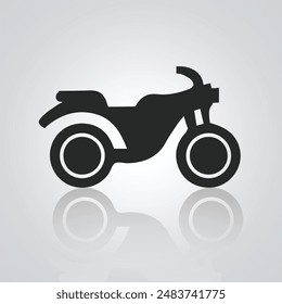 Motorcycle icons, vintage motorcycles, unique icons, and a bike logo with a silver background, Vector illustration