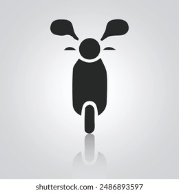 Motorcycle icons, vintage motorcycles, unique icons, and a bike logo with a silver background, Vector illustration