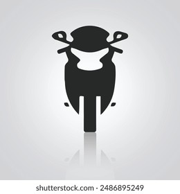 Motorcycle icons, vintage motorcycles, unique icons, and a bike logo with a silver background, Vector illustration